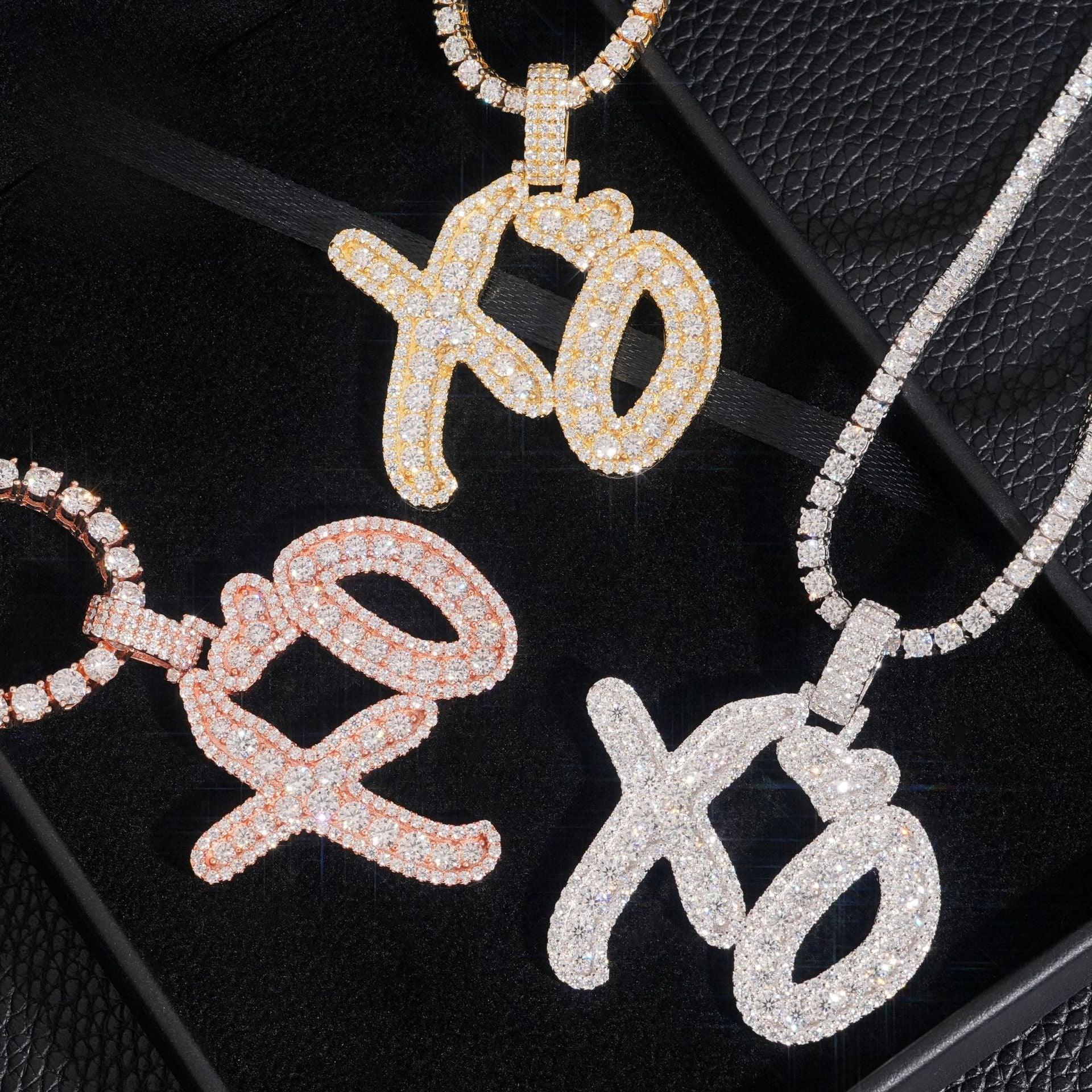 S925 Silver Moissanite Rectangular Pendant – Hip-Hop Rapper Trendy Jewelry - CaratixJewelry